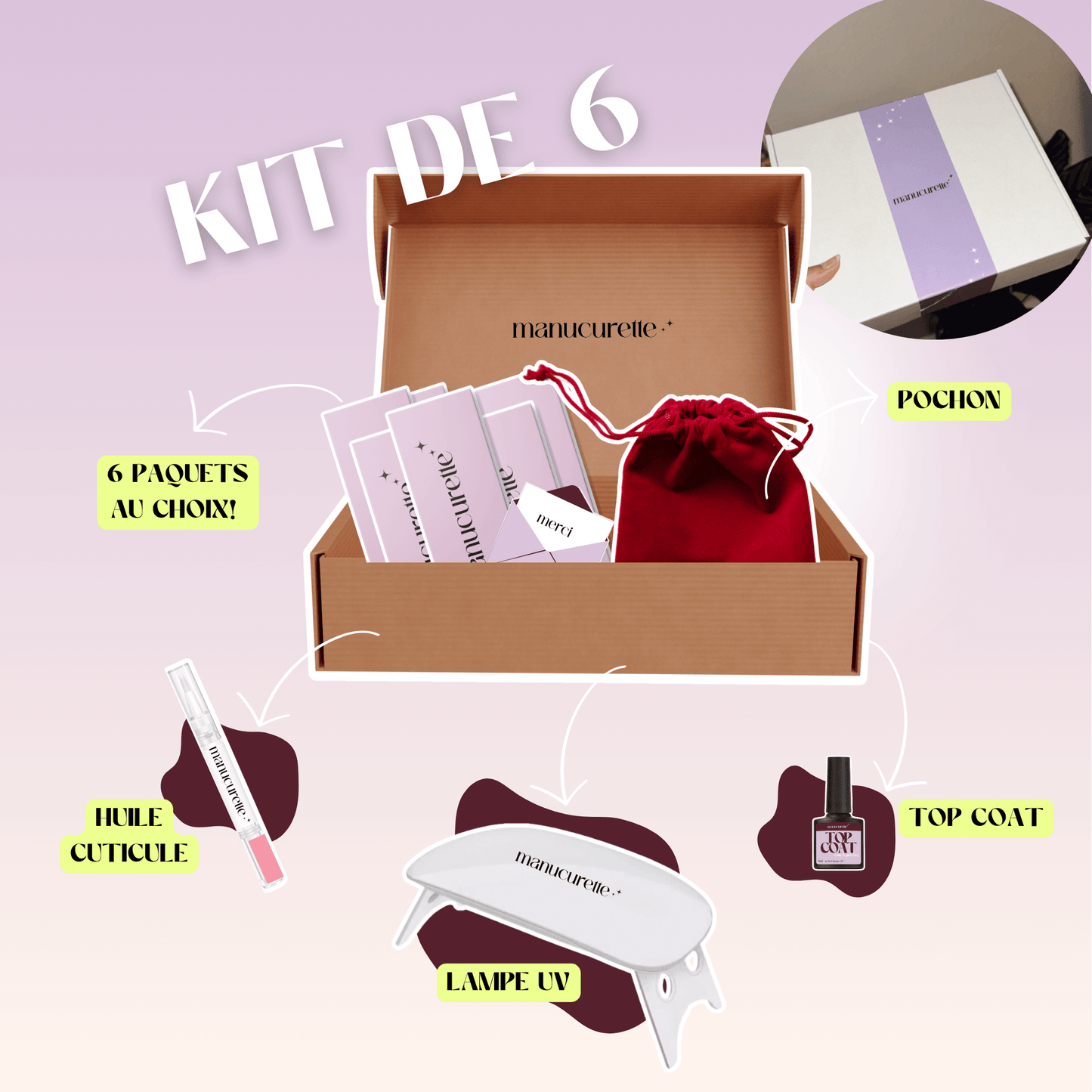 Coffret "XXL" - 6 Manucurette à choix!